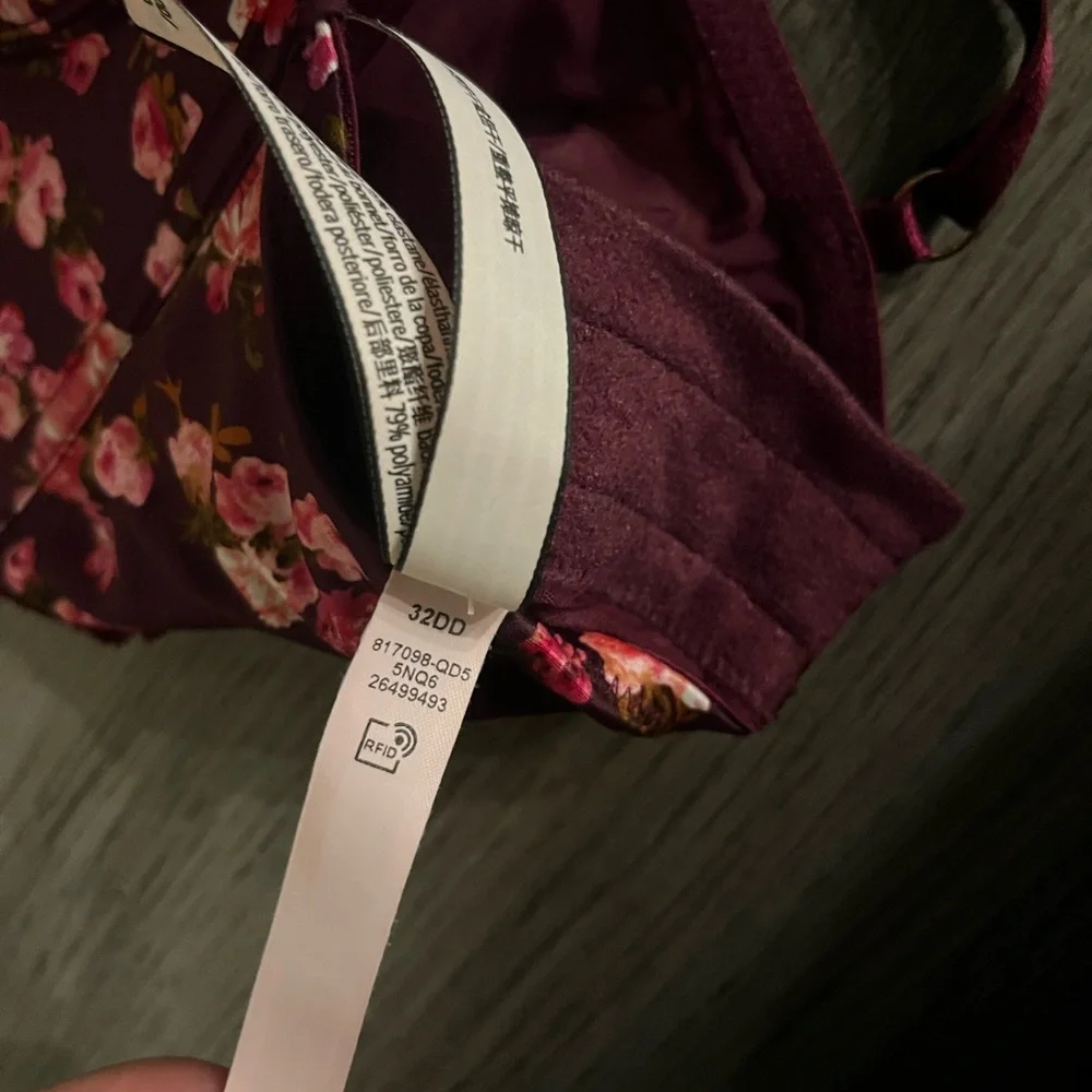 Victoria Secret Burgundy floral corset top - Picture 3 of 3